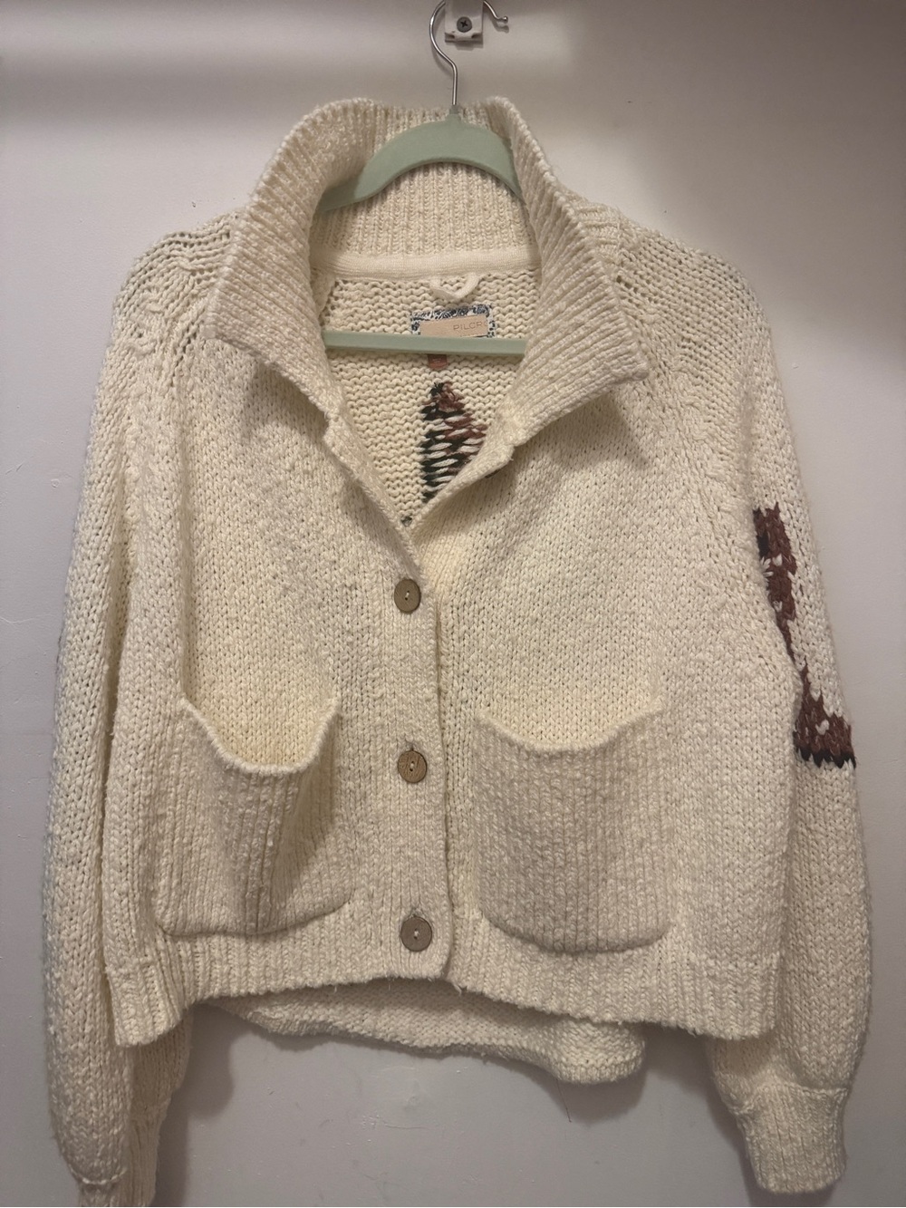 Viral Anthro Horse Utility Sweater Jacket - Picture 4 of 5